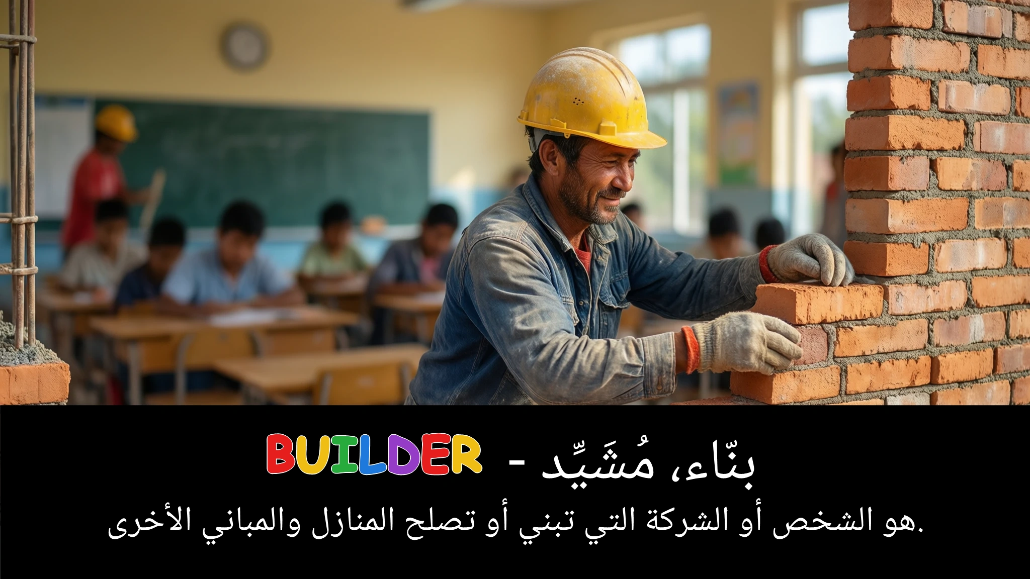 Arabic Illustration for builder